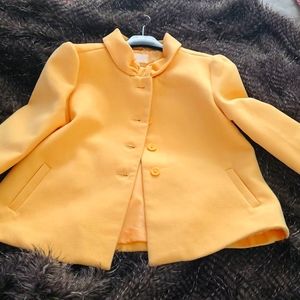 Girls Yellow Peacoat